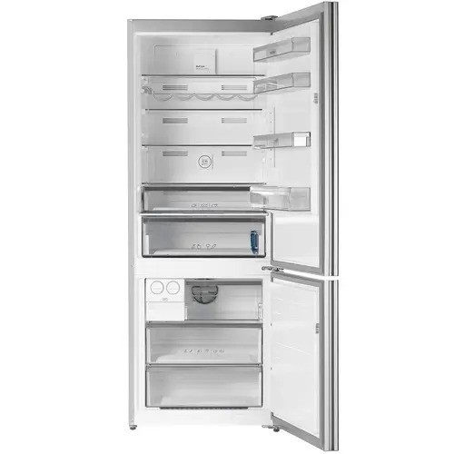 Двухкамерный холодильник Vestfrost VF 492 GLBL Черное Стекло 70см 461л