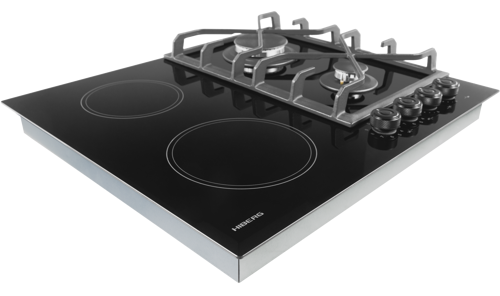 Варочная поверхность HIBERG VM 6020 B Стеклокерамика Электро 2 конфорки 2 газ конфорки