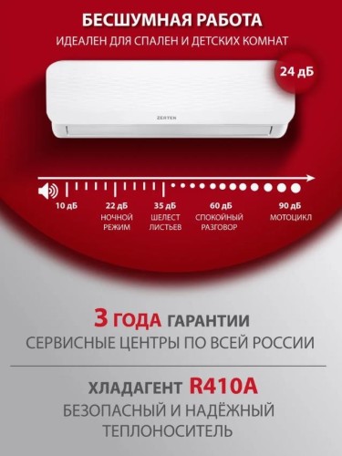 Кондиционер сплит-система ZERTEN ZN-7I 7000 BTU Инвертор OASIS (TOSHIBA)