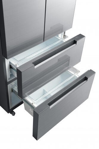 Холодильник Side by Side Midea MDRF631FGF23B Серебристое Стекло