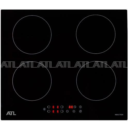 Варочная поверхность индукционная ATL 4 KIO 64 B BK Черное Стекло