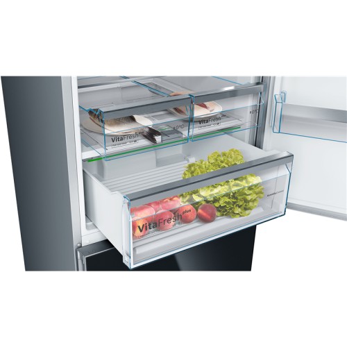 Холодильник Bosch Serie | 6 KGN49LB20R Черное Стекло 203x70x6 см