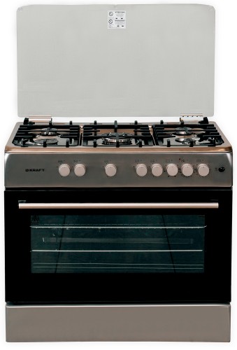 Плита для кухни Kraft KF-FSK9407AEXI Нержавейка 90см Духовка Электро 5 конфорок