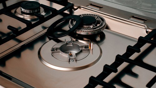 Плита для кухни Kraft KF-FSK9407AEXI Нержавейка 90см Духовка Электро 5 конфорок