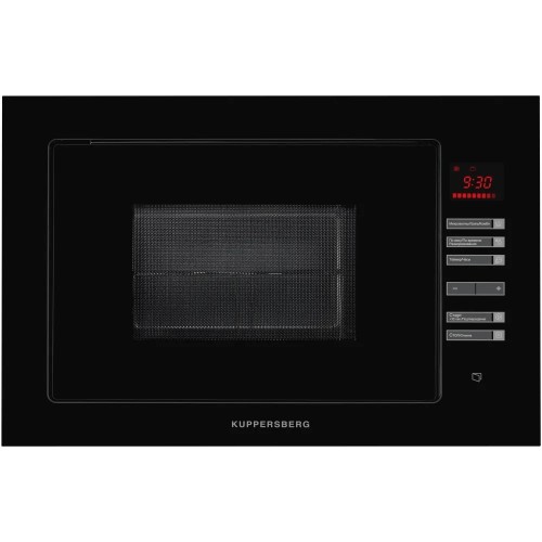 Встраиваемая микроволновая печь СВЧ Kuppersberg HMW 645 B Черное стекло 25л Гриль 900 Вт