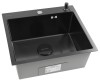 Мойка для кухни KANZLER KAS 550х500 BLACK PVD DECOR Черная Нержавеющая сталь