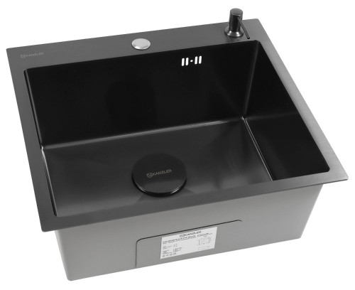 Мойка для кухни KANZLER KAS 550х500 BLACK PVD DECOR Черная Нержавеющая сталь