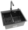Мойка для кухни KANZLER KAS 550х500 BLACK PVD DECOR Черная Нержавеющая сталь