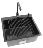 Мойка для кухни KANZLER KAS 550х500 BLACK PVD DECOR Черная Нержавеющая сталь