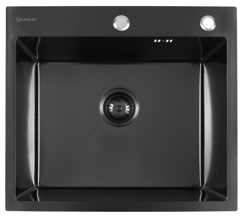 Мойка для кухни KANZLER KAS 550х500 BLACK PVD DECOR Черная Нержавеющая сталь