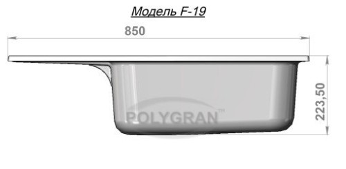 Кухонная мойка POLYGRAN F-19 Хлопок 331