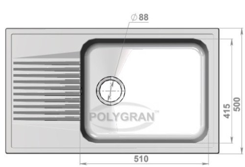 Кухонная мойка POLYGRAN F-19 Хлопок 331