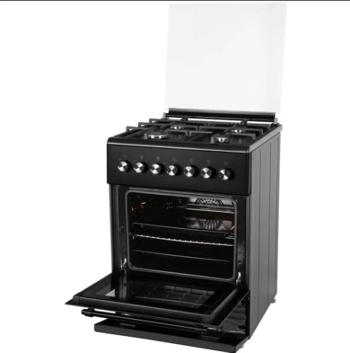 Плита для кухни комбинированная NORD GE 6064 B Черная 60 см 4 конфорки ГК Духовка электро 63 л