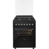 Плита для кухни комбинированная NORD GE 6064 B Черная 60 см 4 конфорки ГК Духовка электро 63 л