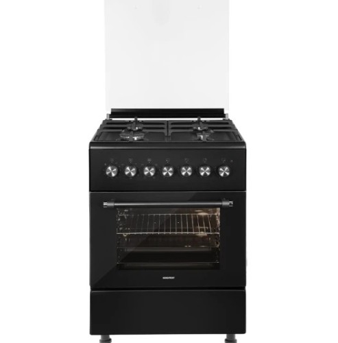 Плита для кухни комбинированная NORD GE 6064 B Черная 60 см 4 конфорки ГК Духовка электро 63 л