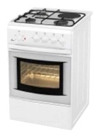 Плита для кухни 50 см комбинированная FLAMA 23121W Белая