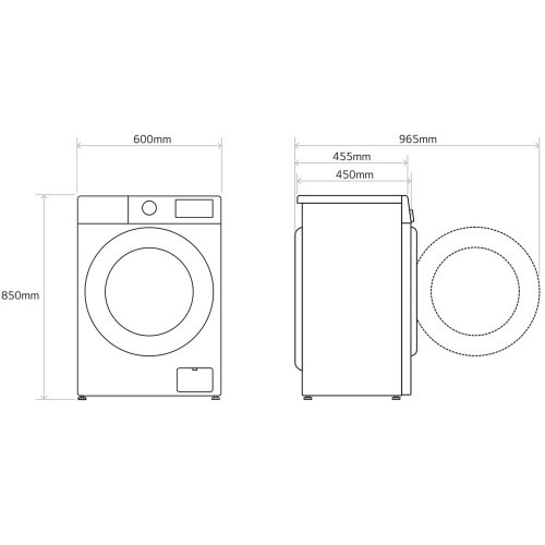 Стиральная машина узкая LG F2T9HSBB 7кг Инвертор 1200 об/мин