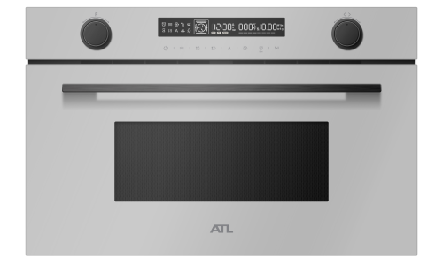 Микроволновая печь встраиваемая СВЧ ATL 4 MW BIN 2533 GR GL Серая Открывание Механическое