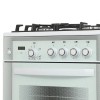 Плита для кухни 60см GEFEST 6500-03 0042 Белая Духовка Газ 52л Поверхность Стекло 4 конфорки