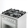 Плита для кухни 60см GEFEST 6500-03 0042 Белая Духовка Газ 52л Поверхность Стекло 4 конфорки