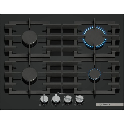 Варочная поверхность Bosch PPP6A6I40 Черное стекло ГК 4 конфорки технология FlameSelect