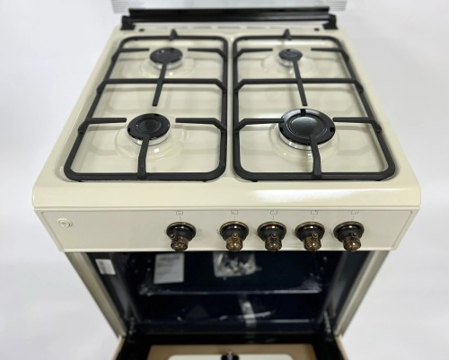 Плита для кухни 50 см VESTA-VALENCIA VGE 50 10-E Retro Бежевая 4 газ-конфорки Электро Духовки