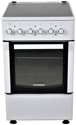 Электроплита Hyundai REE219 Белая 4 конфорки 50 см Духовка 51л